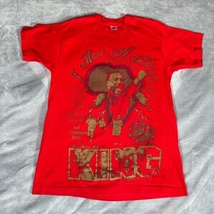 Vintage Martin Luther King MLK T Shirt Mens L Slim Fit Red 1995 90s